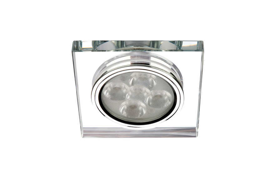 Jupiter 7W Kare Camli Led Spot Armatür Trafolu (6500K+Beyaz Işık ) LS591B