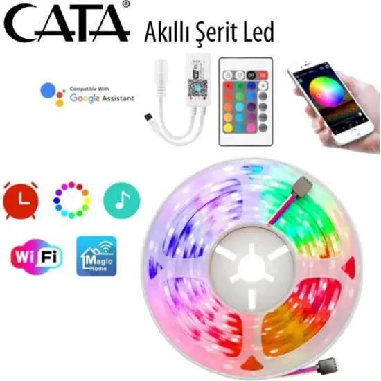 Cata CT-4030 Tuya Akıllı Rgb Led Şerit 16 Milyon Renk