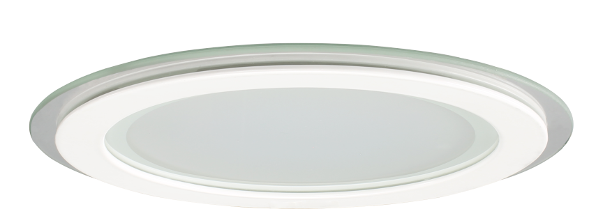 Lamptime 6w Camlı Led Panel Armatür Yuvarlak Beyaz Gövde 3000k (Günışığı)