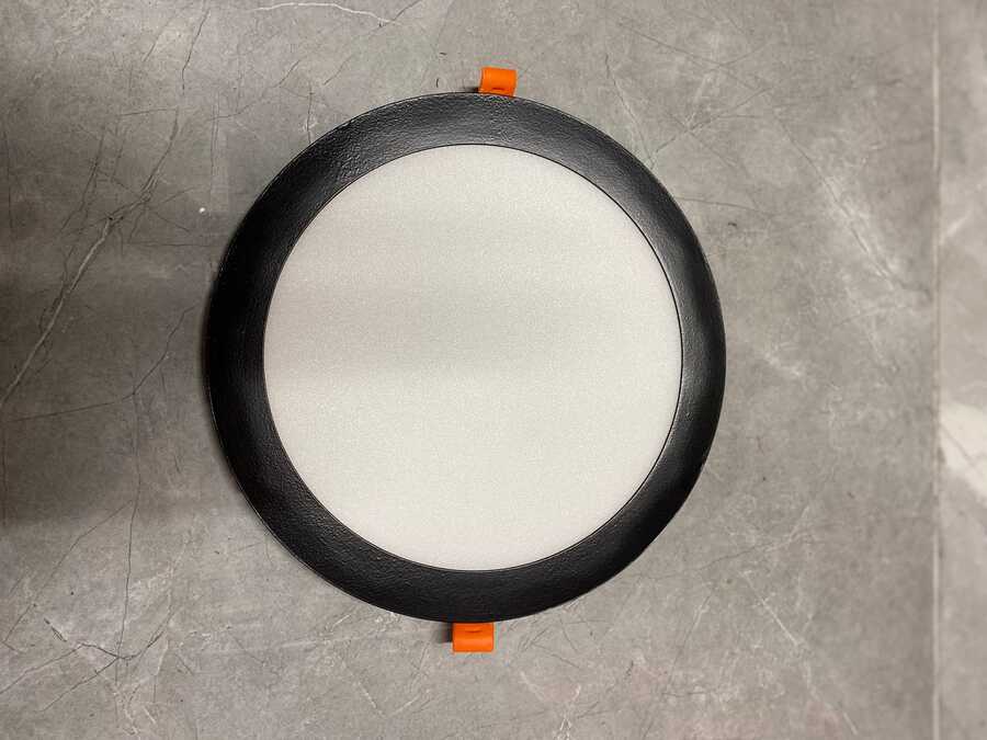 Jüpiter 18W Yuvarlak Panel Led Siyah Kasa (3000K+Günışığı) Ld483 S