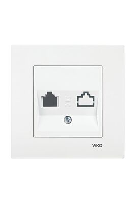 Viko Karre/Meridian Krem İkili Data Jacksız Mekanizma (Çerçeve Hariç) 90967262