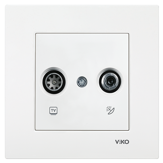 Viko Karre/Meridian Beyaz Tv-Sat Geçişli 11db Mekanizma (Çerçeve Hariç) 90967087
