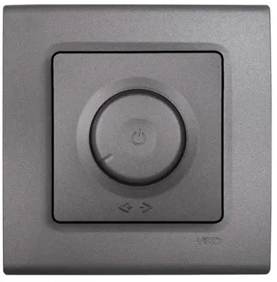 Viko Linnera Life Granit Grisi Pro Dimmer RC 400 Watt Mekanizma Kapak (Çerçeve Hariç) 90442092