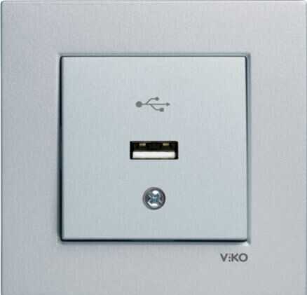 Viko Novella/Trenda Antrasit USB Konnektör Kapak