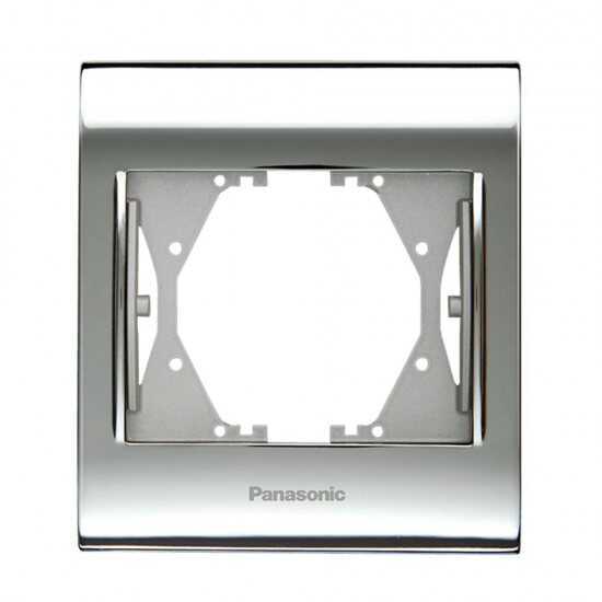 Viko Panasonic Thea Blu Chrome + Beyaz Tekli Çerçeve