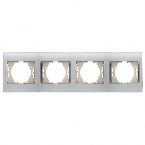 Thea/Panasonic Blu Inox Matt+Dore Dörtlü Çerçeve