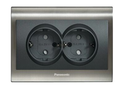 Viko Panasonic Thea Blu Füme İkili Top Priz Düğme Kapak (Çerçeve Hariç)