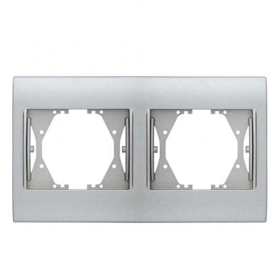 Viko Thea/Panasonic Thea Blu Chrome Matt + Beyaz İkili Çerçeve