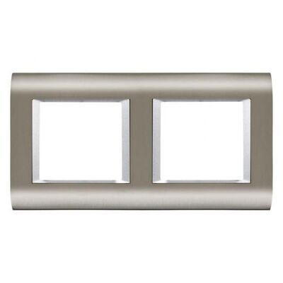 Viko Panasonic Thea Sistema Inox + Metalik Beyaz 2X2M Çerçeve