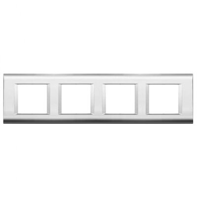Viko Panasonic Thea Sistema Chrome + Metalik Beyaz 4X2M Çerçeve