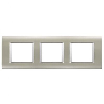 Viko Panasonic Thea Sistema Inox Matt + Metalik Beyaz 3X2M Çerçeve