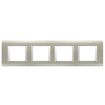 Viko Panasonic Thea Sistema Inox Matt + Metalik Beyaz 4X2M Çerçeve