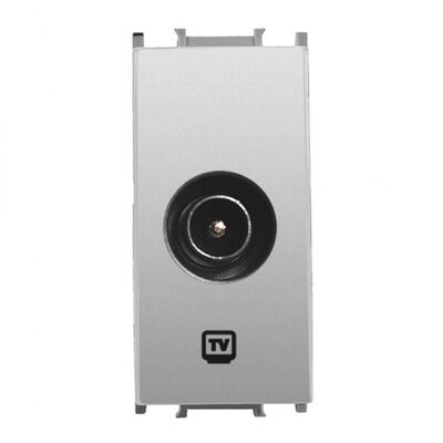Viko Panasonic Thea Modüler Metalik Beyaz 1M TV Prizi Sonlu Mekanizma + Düğme/Kapak