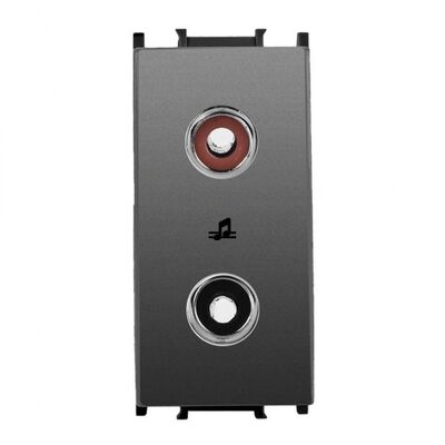 Viko Panasonic Thea Modüler Füme 1M Müzik Yayın Prizi Mekanizma + Düğme/Kapak