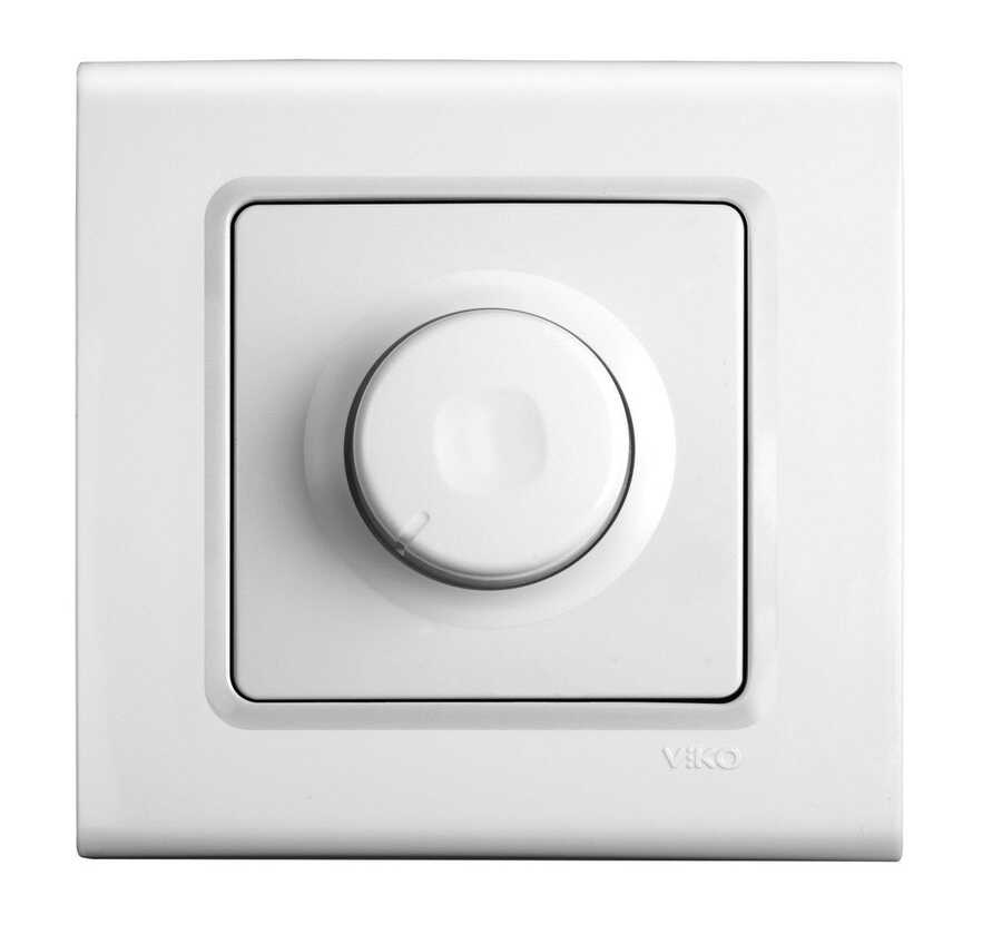 Viko Linnera/Rollina Beyaz R Dimmer R 40-600W Mekanizma+Düğme/Kapak (Çerçeve Hariç) 90440047
