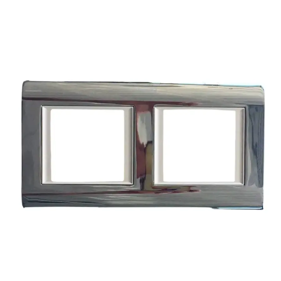 Thea/Panasonic Sistema Chrome+Metalik Beyaz 2X2M Çerçeve