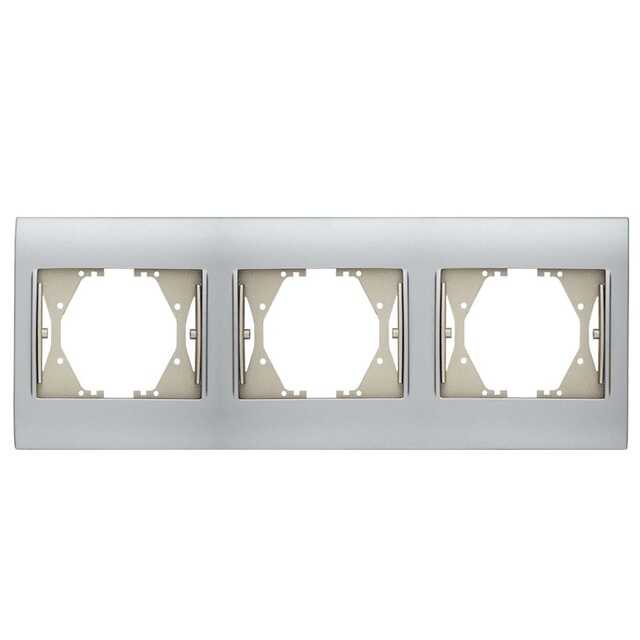 Viko Panasonic Thea BLU Inox Matt+Dore Üçlü Çerçeve