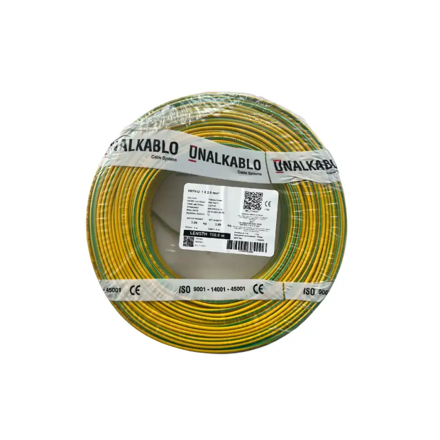 Ünal Nya Kablo 2,5 mm² Sarıyeşil ( H07V-U )