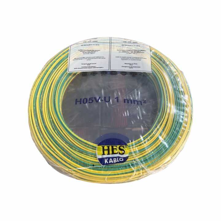 Hes Nya Kablo 1 mm² Sarıyeşil ( H05v-U )