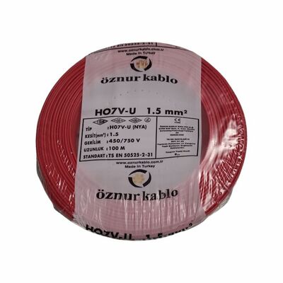 Öznur Nya Kablo 1,5 mm² Kırmızı ( H07v-U )