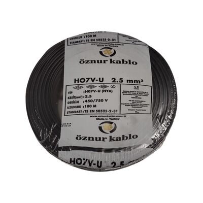 Öznur Nya Kablo 2,5 mm² Siyah ( H07v-U )