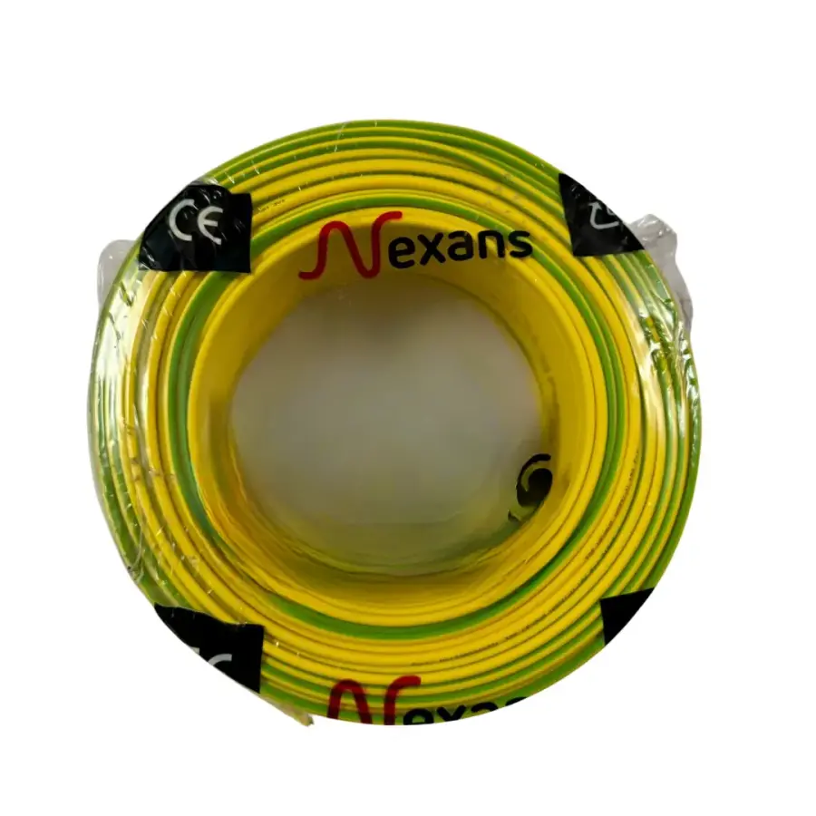 Nexans NYA Kablo 6 mm² Sarıyeşil ( H07Z1-U ) Halogen Free