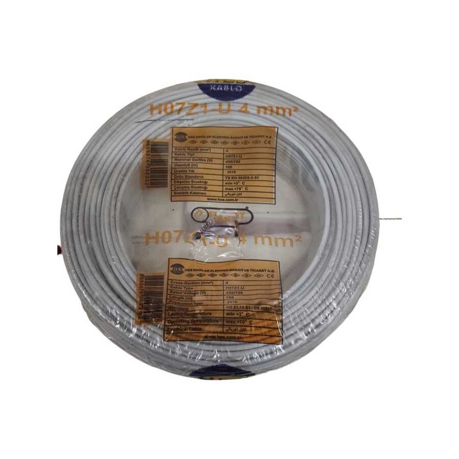 Hes Nya Kablo 4 Mm² Gri (H07z1-U) (Halojen Free)