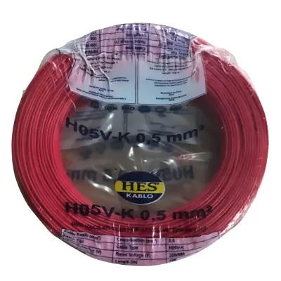 Hes Nyaf Kablo 0,50 mm² Kırmızı ( H07v-K )