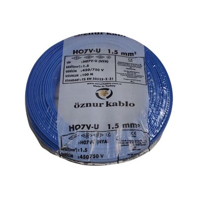 Öznur Nya Kablo 1,5 mm² Mavi ( H07V-U )