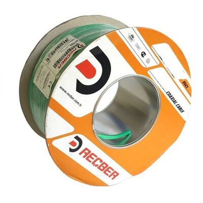 Reçber RG6 U6 PHY-PVC Cu/Cu Anten Kablosu Eca Yeşil