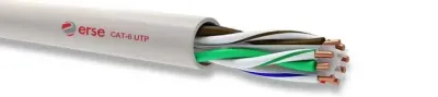 Erse CAT 6 UTP LSZH 4X2X23 AWG GRİ 305mt