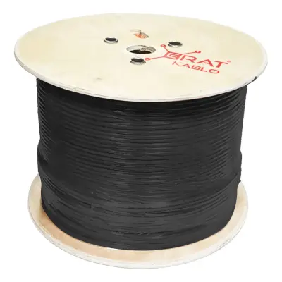 Erat CAT6 U/UTP 23 AWG 250 MHz LS0H siyah 500m Makara