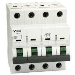 Viko - 4VTB-4C25 4x25A 4,5kA C Tipi Otomatik Sigorta