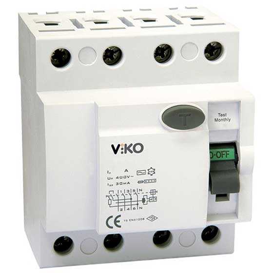 Viko - VTR4-10030 4x100A 30mA Ac Tip Kaçak Akım Rölesi
