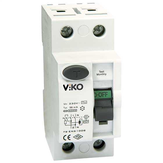 Viko - VTR2-2530 2x25A 30mA Ac Tip Kaçak Akım Rölesi