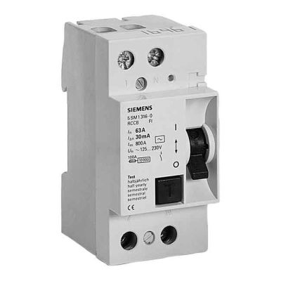 Siemens - 5SM1616-0 2X63A 300mA Kaçak Akım Rölesi