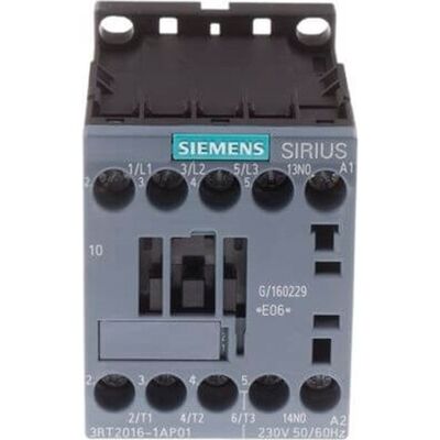 Siemens - 3RT2016-1AP01 9A 4kW 230V AC Sirius Kontaktör
