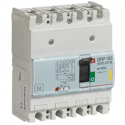 Legrand - 420016 DPX3 160 4P 125A 16kA Termik Manyetik Kompakt Şalter