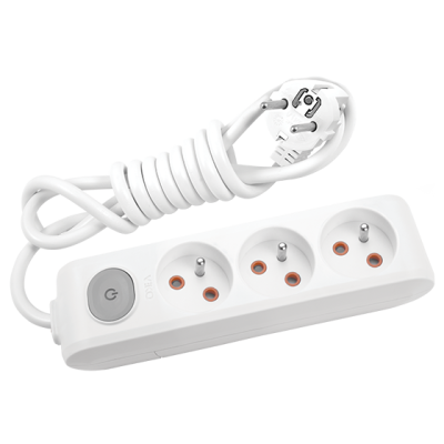 Viko Multi-Let Üçlü Grup Priz Anahtarlı Topraklı Ups 2 Metre Beyaz (Çocuk Korumalı) 90119302