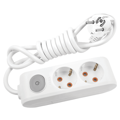 Viko Multi-Let İkili Grup Priz Anahtarlı Topraklı 5 Metre Beyaz (Çocuk Korumalı) 90117205