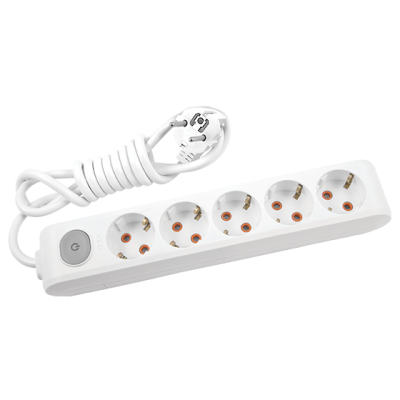 Viko Multi-Let Beşli Grup Priz Anahtar Topraklı 5 Metre Beyaz (Çocuk Korumalı) 90117505