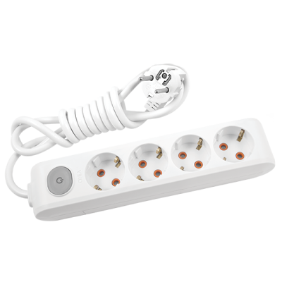 Viko Multi-Let Dörtlü Grup Priz Anahtarlı Topraklı 3 Metre Beyaz (Çocuk Korumalı) 90117403