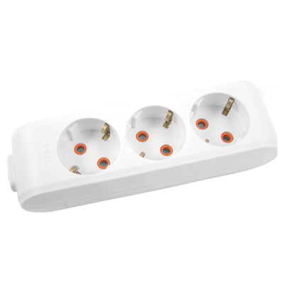 Viko Multi-Let Üçlü Grup Priz Topraklı Klemensli Beyaz (Çocuk Korumalı) 90113300