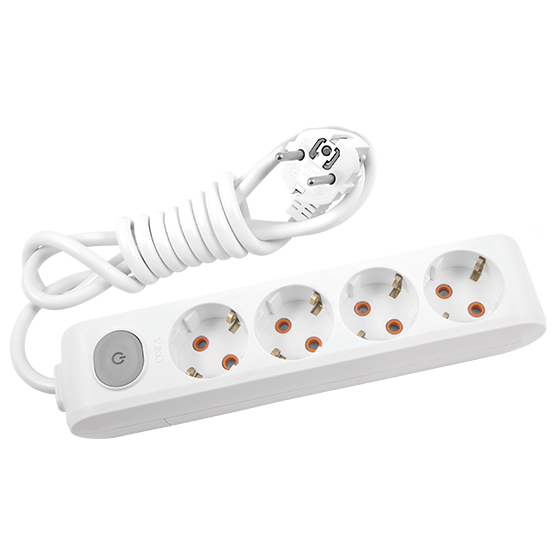 Viko Multi-Let Dörtlü Grup Priz Anahtarlı Topraklı 5 Metre Beyaz (Çocuk Korumalı) 90117405