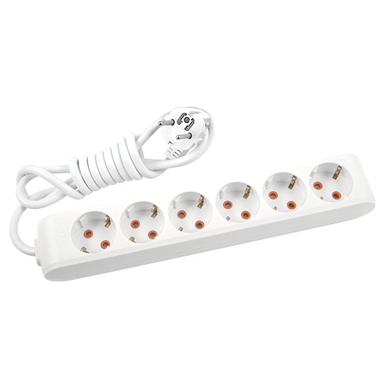 Viko Multi-Let Altılı Grup Priz Topraklı 2 Metre Beyaz (Çocuk Korumalı) 90113602