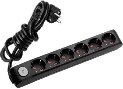 Viko Multi-Let Altılı Grup Priz Anahtarlı Topraklı 2 Metre Siyah (Çocuk Korumalı) 90137602
