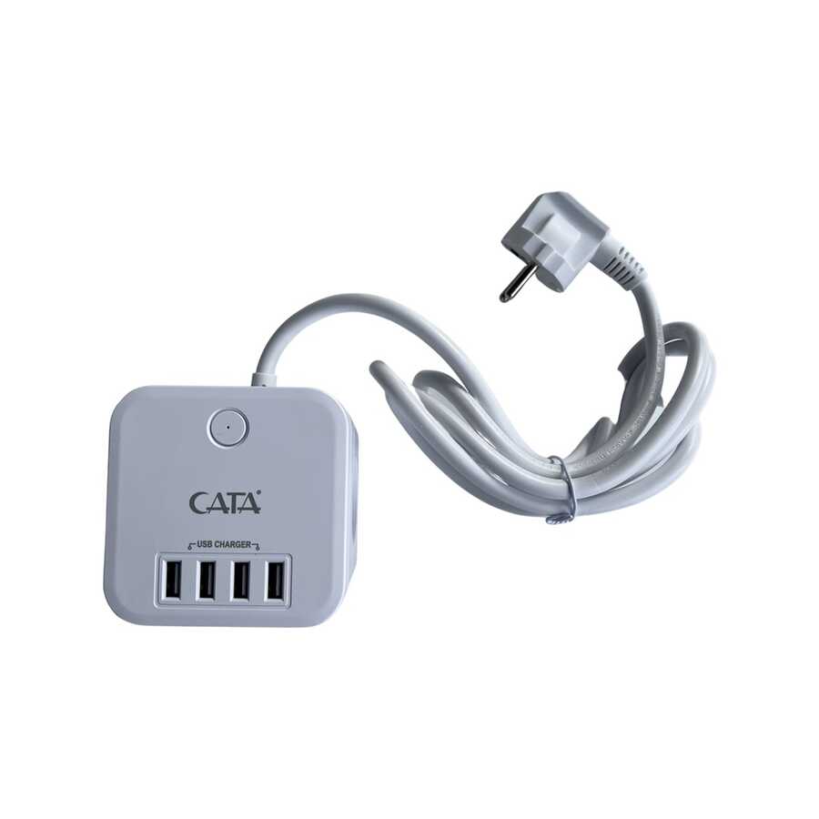 Cata CT-3002 Rubik Akım Korumalı 3LÜ Grup Priz (4 USB)