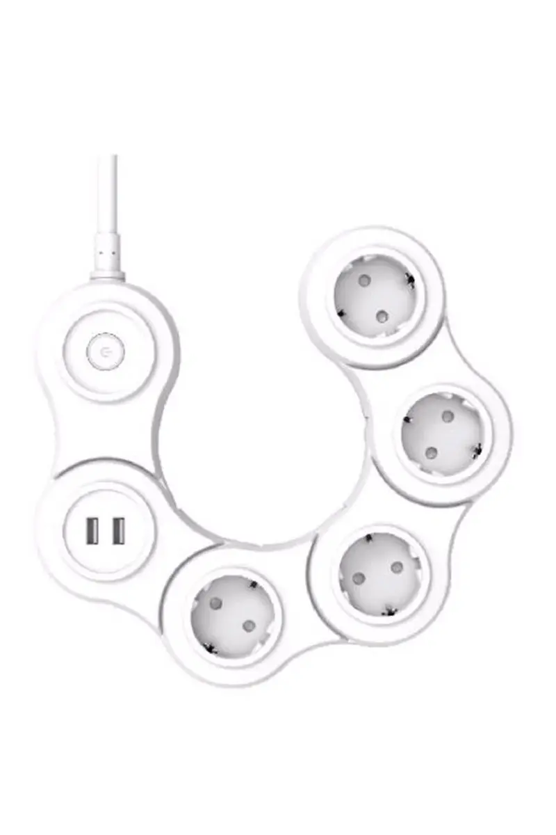 Cata CT-3001 Kobra Akım Korumalı 4'lü Grup Priz 2li USB Giriş