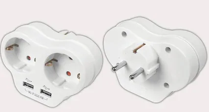 Viko 90301815 İkili Topraklı ve USB Çıkışlı Fiş/Priz (2A) VK