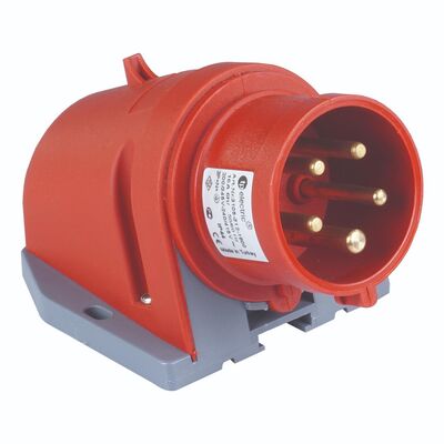TPLAST CEE-5x32A/IP44-Y. Kapaklı Duvar Fişi (83x90)
